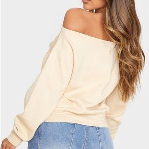 Sand Bardot Oversized Sweater